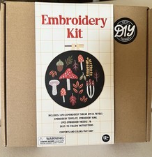 Embroidery Kit MUSHROOMS New colorful Whimsical