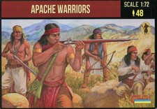 STRELETS-R 1:72 SET M167 APACHE WARRIORS 38 FIGURES/12 POSES  SIENNA RED 
