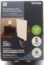 Utilitech Rechargeable Clip-on LED Light for Phone Tablet or Laptop/NEW