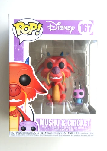 Funko Pop Disney Classics Mulan MUSHU & CRICKET #167! (HTF!)