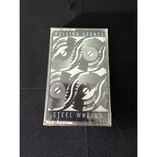 Rolling Stones Cassette Tape OS Black NEW Sealed Steel Wheels 1989 Rock 45333