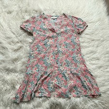 Loft Floral Button Down Shift Dress