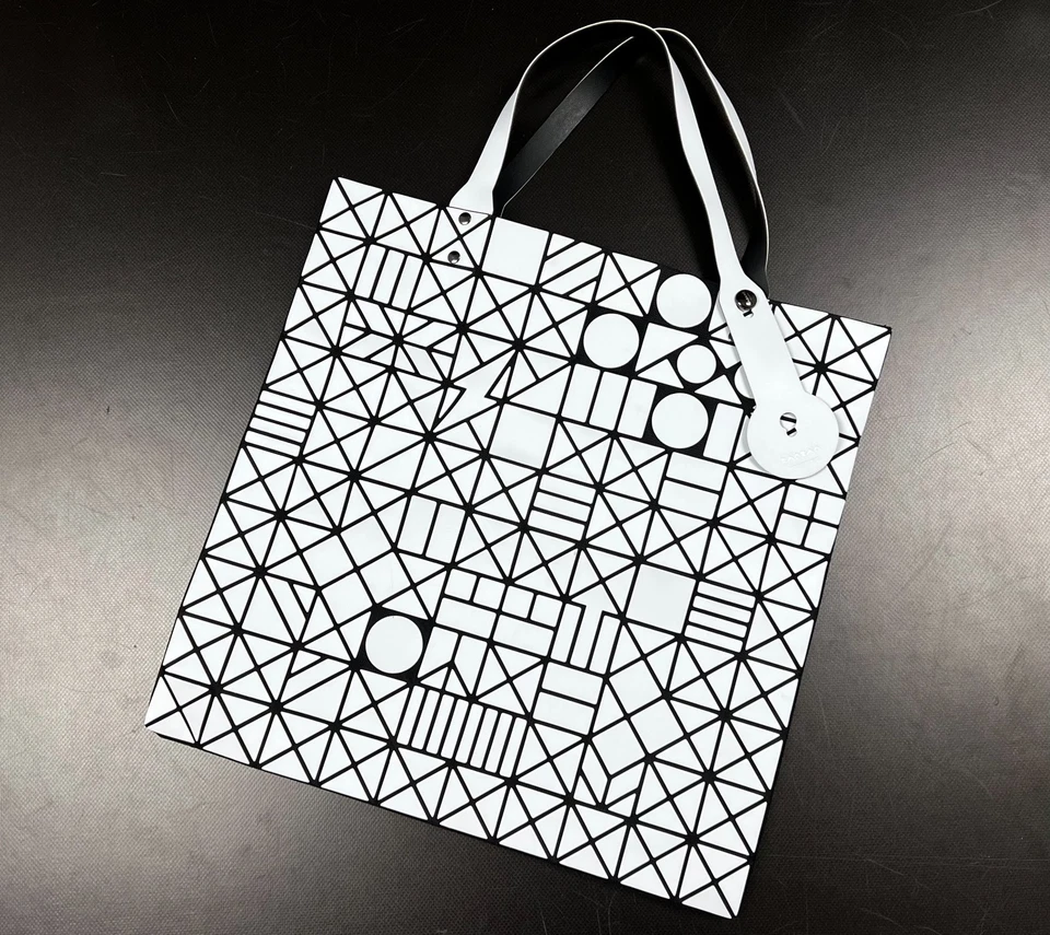 Auténtico bolso de mano para mujer BAO BAO ISSEY MIYAKE blanco prisma BB53-AG328 Foto 4 de 4