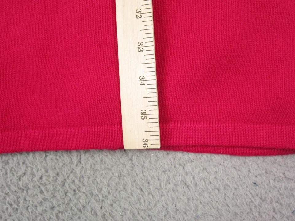 Vintage United Colors of Benetton Sweater Dress Medium Pink Knit Wool 80s - Image 4 of 4