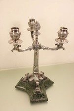 Antiker Versilberter Tafelleuchter um 1900 Kerzenleuchter Kandelaber Wiskemann