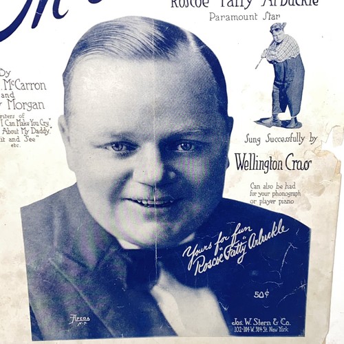 Antique 1918 A Comedy Stuttering Song Oh Helen! Sheet Music Fatty Arbuckle Cover - Picture 2 of 12