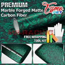Essmo Pet Marble Forged Matte Carbon Fiber Emerald Green Car Vehicle Vinyl Wrap Essmo Pet Marble Forged Matte Carbon Fiber Emerald Green Car Vehicle Vinyl Wrap