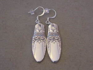 Earrings in cutlery earrings with flowers silver plated cutlery jewelry