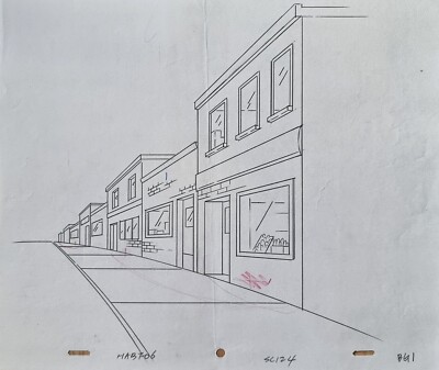 Seltene Simpsons TV Show Original Hintergrund Animation Kunst Cel Zeichnung Simpson #131