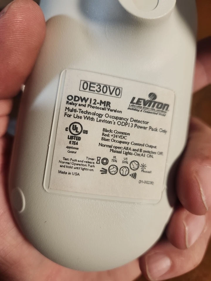  Sensor de movimiento de ocupación Leviton ODW12-MRW  Foto 4 de 4