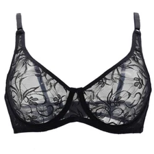 Super Sexy Womens Bra Sissy Lingerie See Through Brassiere Lace Bralette Bras BH