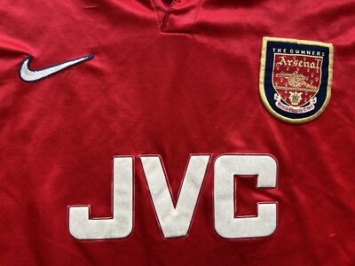 ARSENAL LONDON 1998 1999 HOME FOOTBALL SHIRT JERSEY SOCCER NIKE sz