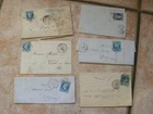 FRANCE LOT OF 6 ANTIQUE LETTERS NAPOLEON III (E446)