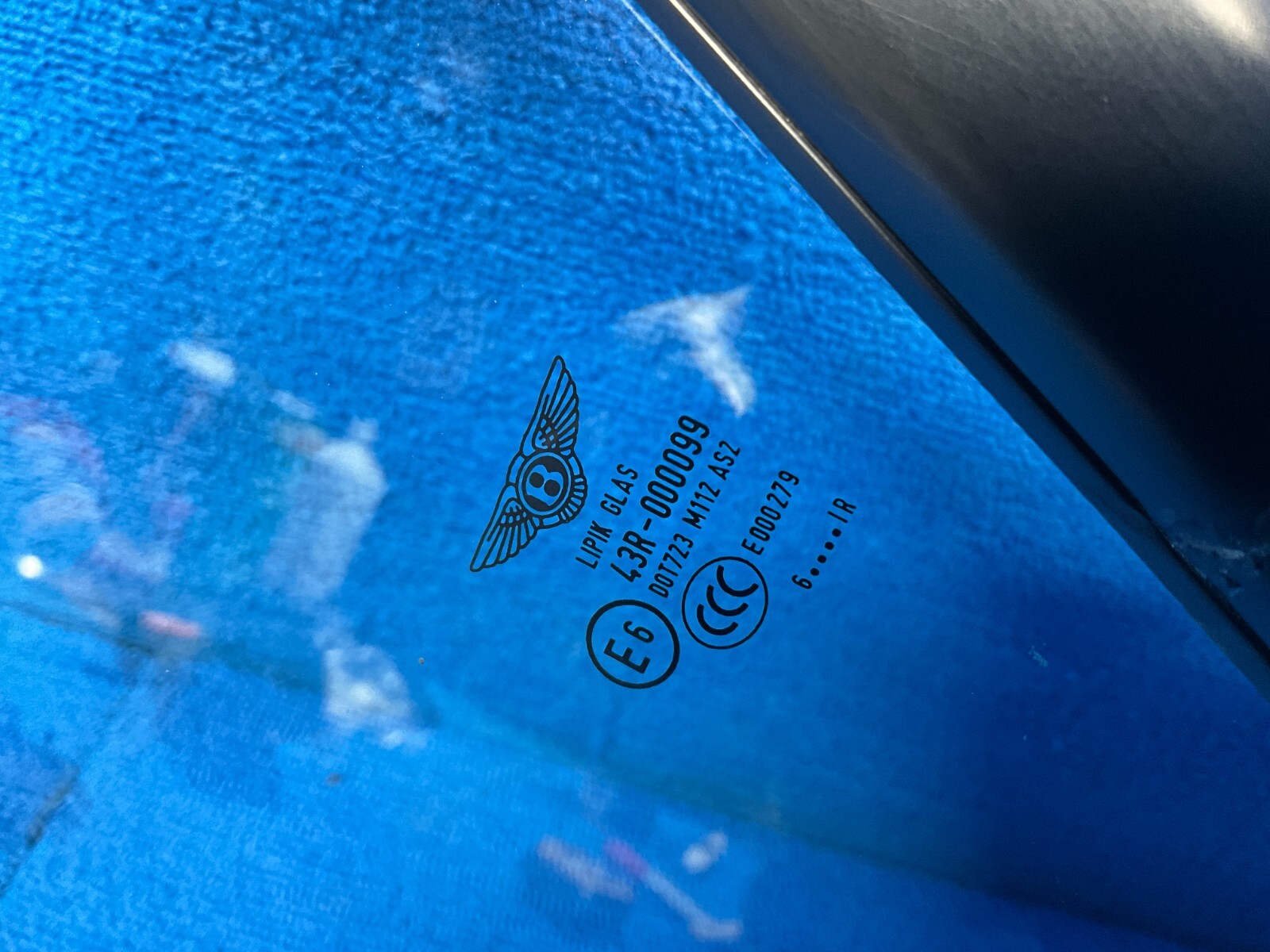 Bentley Continental GT 2007-2010 FRONT+LEFT Quarter glass