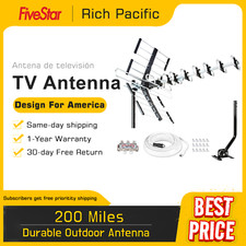 HDTV Outdoor Amplified TV Antenna Master Version Digital HD 1080P 4K VHF UHF FM