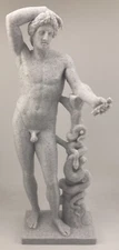 GREEK SCULPTURE LYCIAN APOLLO 9.8 INCH/250 MM, MUSEUM REPRODUCTION