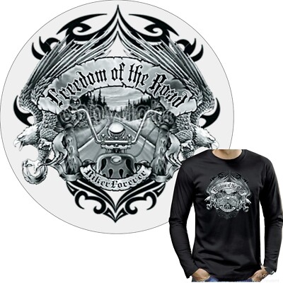 T-Shirt Langarm Biker Motto Chopper Bobber Bikerstyle  Motorradfahrer *4242 bl