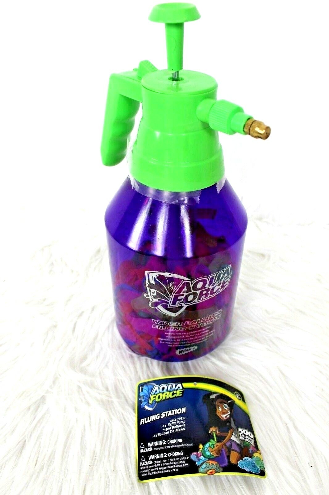 New 500 Water Balloons Pump Wham O Aqua Force Refill Filling Station