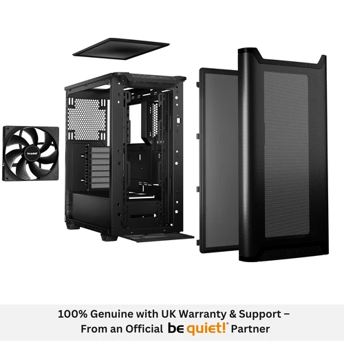 be quiet! Pure Base 501 Airflow Black ATX  PC Case | Silent Cooling | UK Partner
