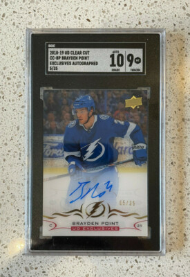 Brayden Point - 2018-19 UD Clear Cut Auto /35 - SGC 9