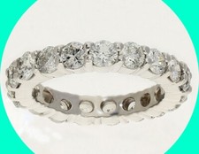 Platinum 4.75CT Diamond Eternity Anniversary Wedding Band Ring 4.2MM Size 9.5