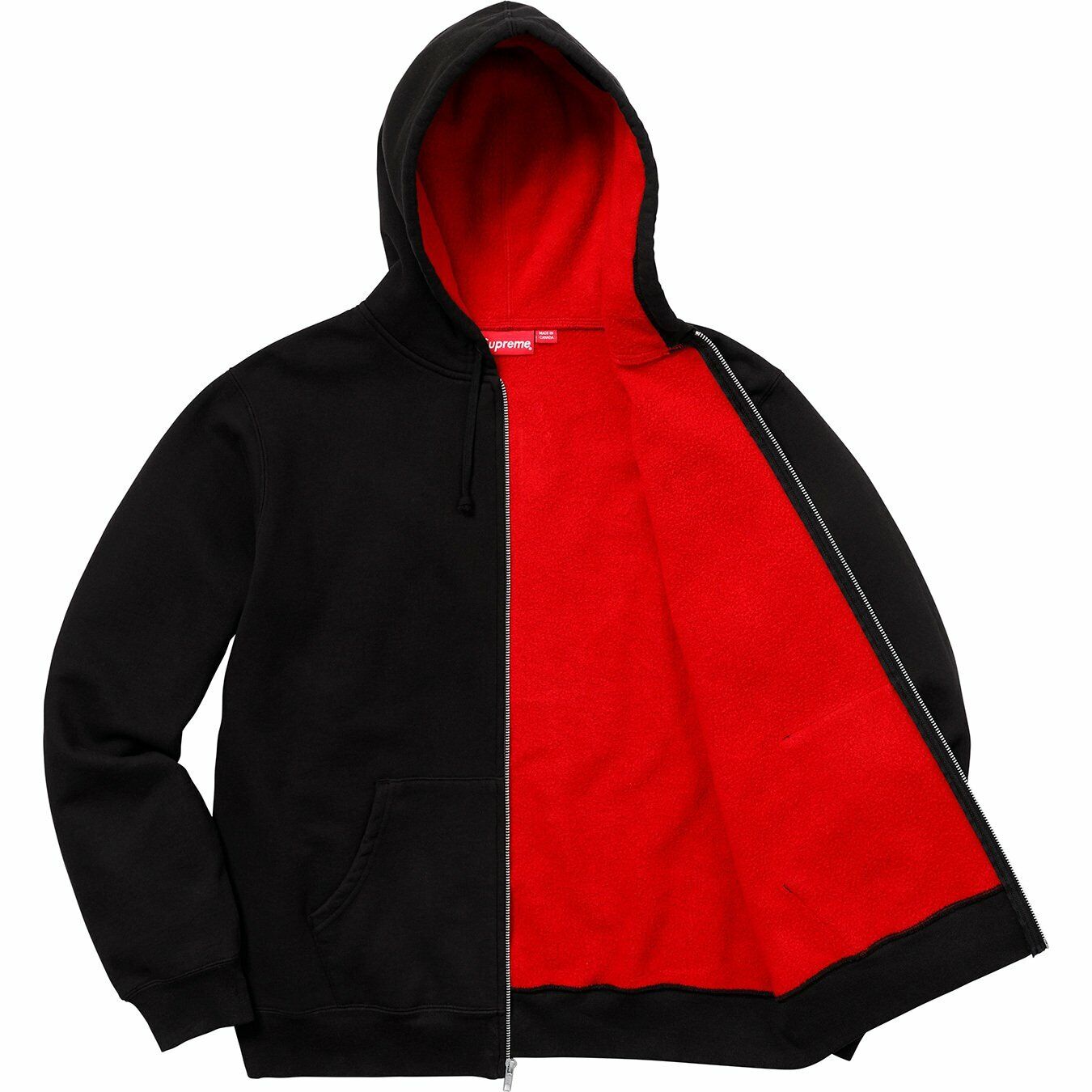 Supreme Contrast Zip Up Hooded Sweatshirt SS18 (SS18SW34