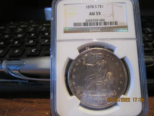 1878-S NGC Trade Dollar AU-55 +++