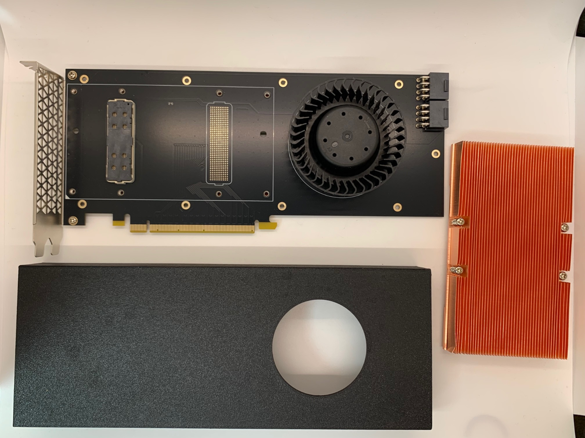 SXM2 NVLINK to PCI-E Adapter fan and heatsink for Nvidia Tesla