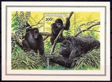 RWANDA - BF100 - GORILLES 1985 - Neufs** sans charniere - th014