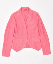 Sergio Tacchini Womens 1 Button Blazer Jacket It 42 Medium Pink Ma08