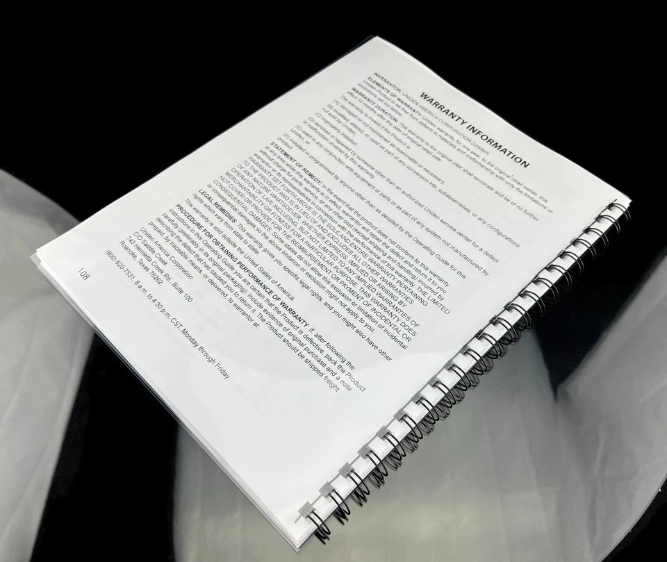 Uniden BCD996P2 Instructions Operating Manual User Guide Coil Bound - Image 4 of 4