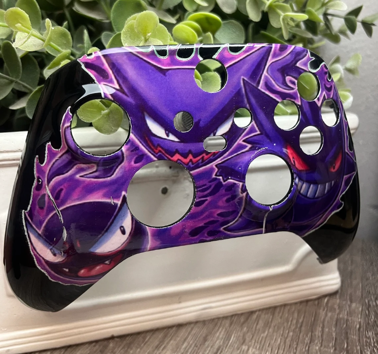 Pokemon Gengar Custom Design Xbox Controller - Dyeport, Custom Controllers, Custom Textile Printing