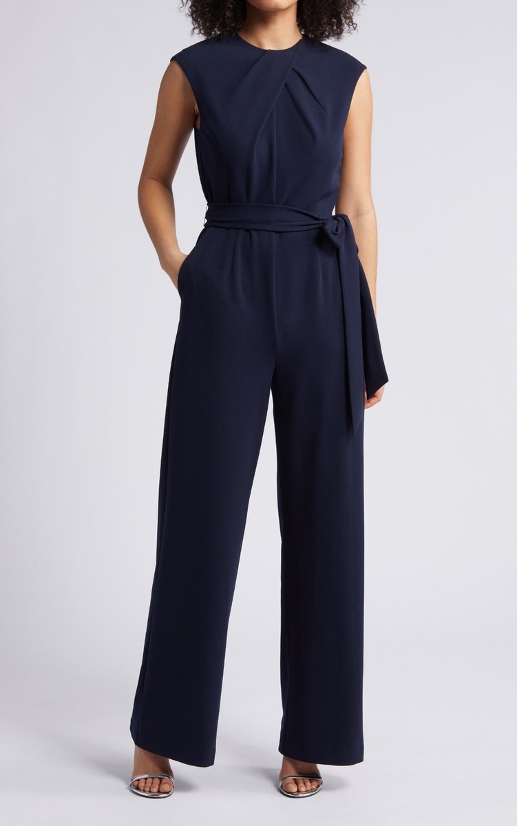 Rompers Dressy Tahari Jumpsuit Marshalls Tahari Jumpsuit Blue Discount - Main Image
