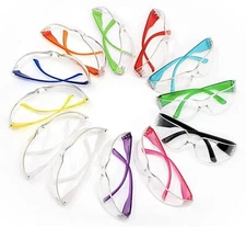 Crystal Clear Kids Safety Glasses, Color Temple Variety ANSI Z87.1 (Pack of 12)