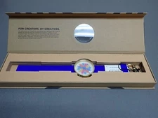 NEW Projects Watches PJT-7571 Phulkari 39mm Blue Silicone Band Watch