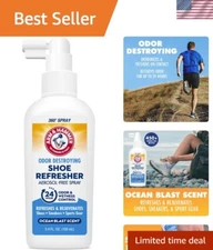 Ocean Blast Shoe Refresher Spray - 24-Hour Odor Control, Travel-Friendly & Ae...