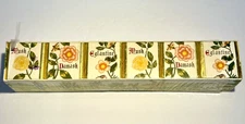 VTG CRABTREE & EVELYN Tudor Rose Cube Soap Set of 6, 9 oz London 1976 NEW IN BOX