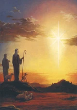 Shepherds Religious LPG Greetings Christmas Card