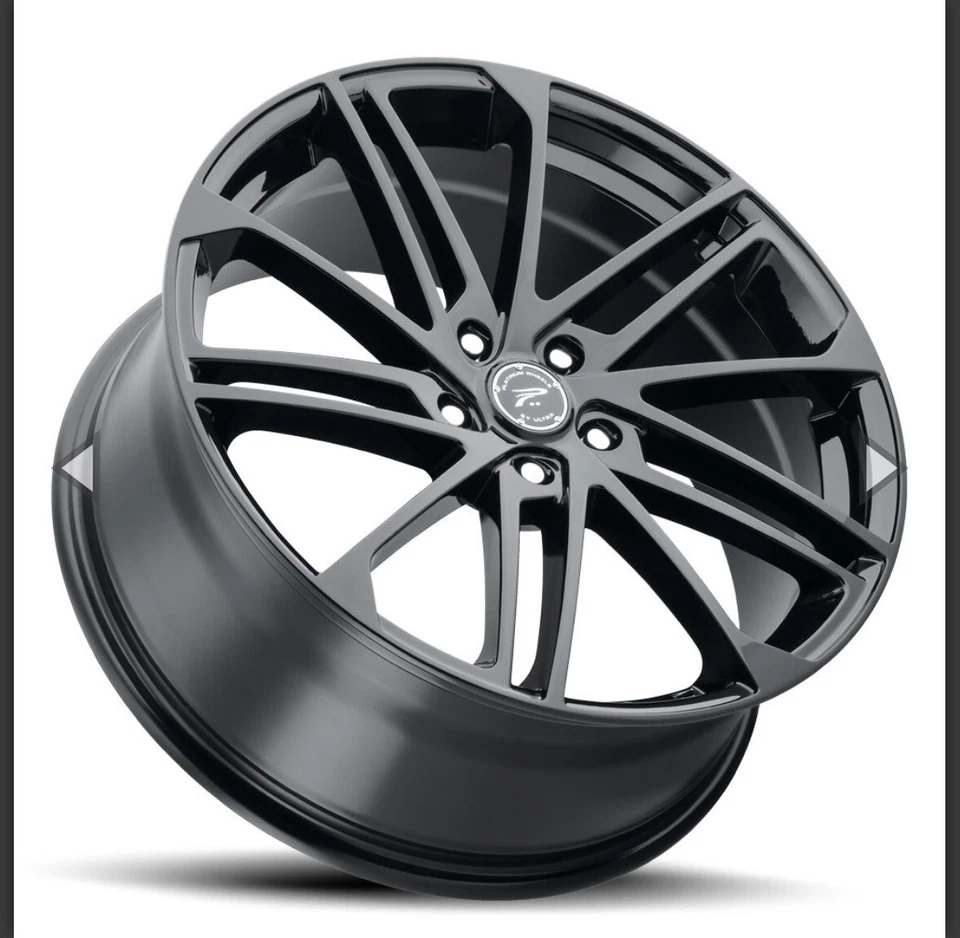 "Juego de 4 ruedas 463BK Platinum Valor 17"" negras con acabado brillante" Foto 2 de 3