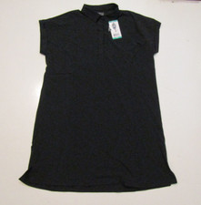 NWT Womens HI-TEC Lightweight Black Collar Button S/S Shirt Dress Sz XL
