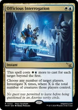 x1 Officious Interrogation MKM MTG 222 RARE M/NM 1x