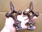 Two cast iron finials Architectural Rust finish