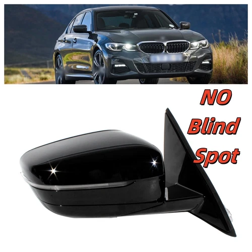 For BMW G20 G28 Door Mirror Blind Line Memory Black RH Passenger Side New Other