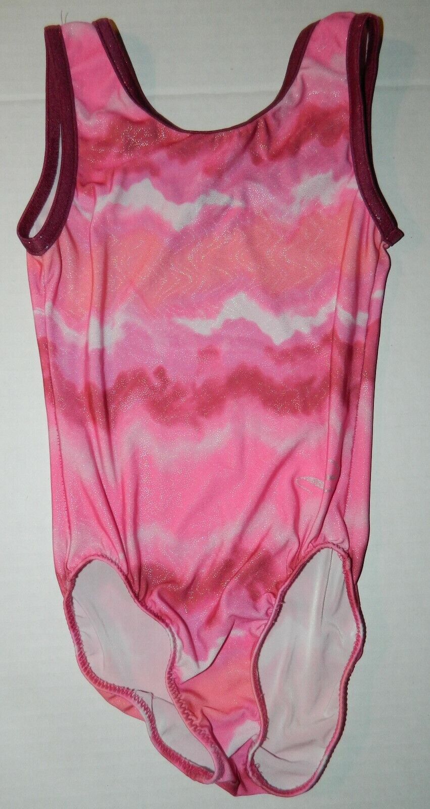 DREAMLIGHT girls Pink Tie Dye Sparkle GYMNASTICS LEOTARD 7 8