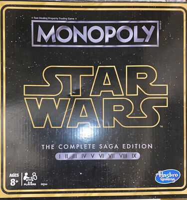 Monopoly Star Wars Complete Saga Edition Board Game Never Played