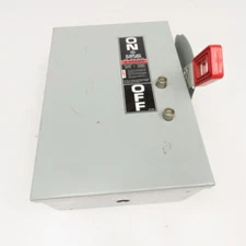 General Electric TH3361J 30A 600VAC 250VDC 3 Pole Fused Safety Disconnect Switch
