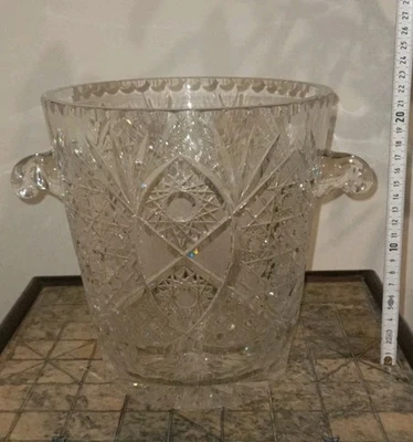 Seau à champagne en cristal taillé de Bohème crystal ice bucket - Photo 1/4