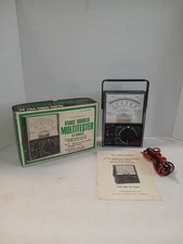 Multitester Micronta 43-Range Volts/Amps Range Doubler No. 22-204U Leads TESTED