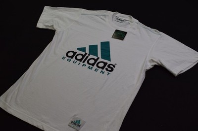 Adidas Equipment T-Shirt Vintage 90er 90s Sport Casual Oldschool Weiß Grün D 5 M