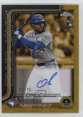 2025 Gilded Collection Chrome Gold 52/75 Orelvis Martinez Rookie Auto RC 17uv